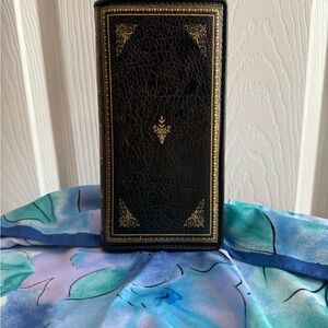 Elegant Black and Gold Leather book wallet